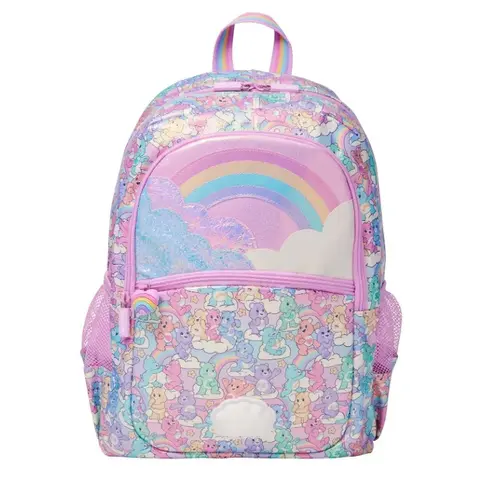Australian Smiggle Backpack with Large Capacity for Students Backpack Children's Leisure Bag Pink Rainbow Bear Series Set