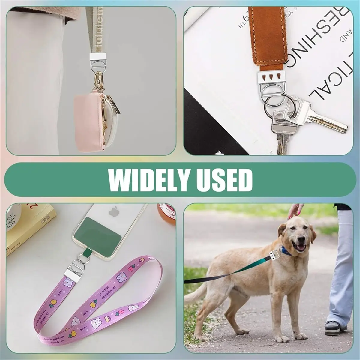 Reliable- Pack of 50 Lanyard Blanks 32 mm Key Ring Hardware Set, Clamp Lock , Lanyard Blanks for DIY Lanyards, Bracelets