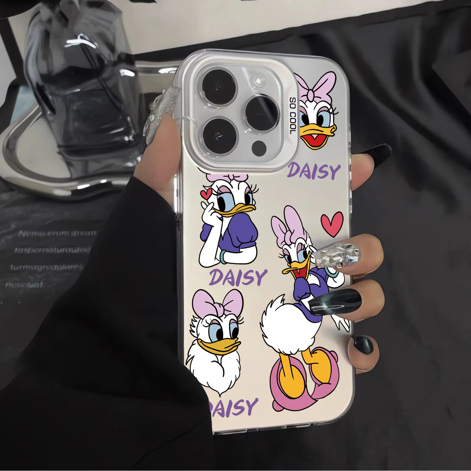 Disney Donald Daisy Duck Phone Case For iPhone 15 14 13 12 11 Pro Max X XR XSMAX 8 7 Plus Candy Matte Shockproof Back Cover