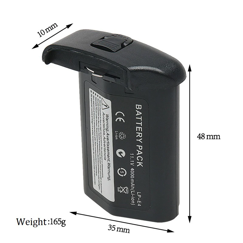 Akumulator litowo-jonowy 4000mAh LPE4 LP-E4 LPE4 dla Canon EOS 1D znak III, znak EOS-1D IV, EOS 1Ds Mark III, EOS 1D C, EOS 1D X