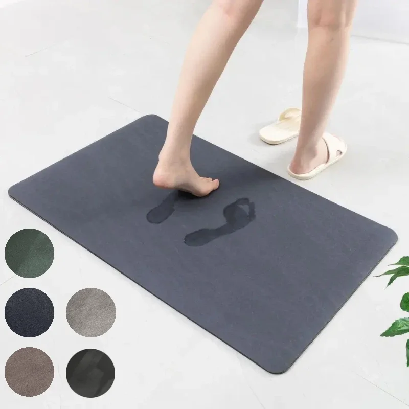 

Diatom Mud Absorbent Pad Bathroom Rug Super Absorbent Bathroom Carpet Bath Tub Floor Mats Entrance Doormat Non-slip Floor Carpet