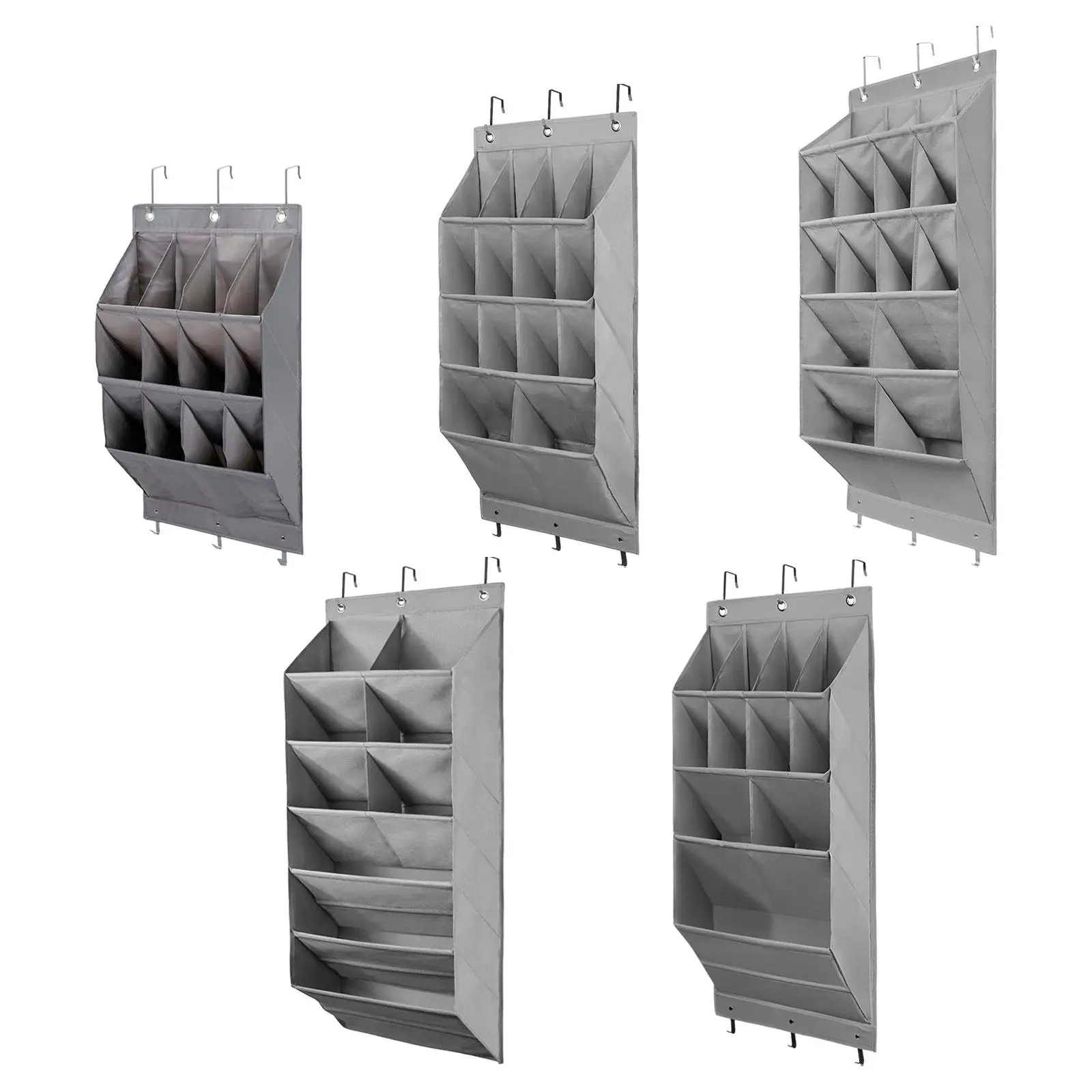 Zapatero colgante con varios compartimentos, gran capacidad, reutilizable, sobre la puerta, organizador de zapatos para sombreros, bolsos, artículos para bebé, toallas, juguetes