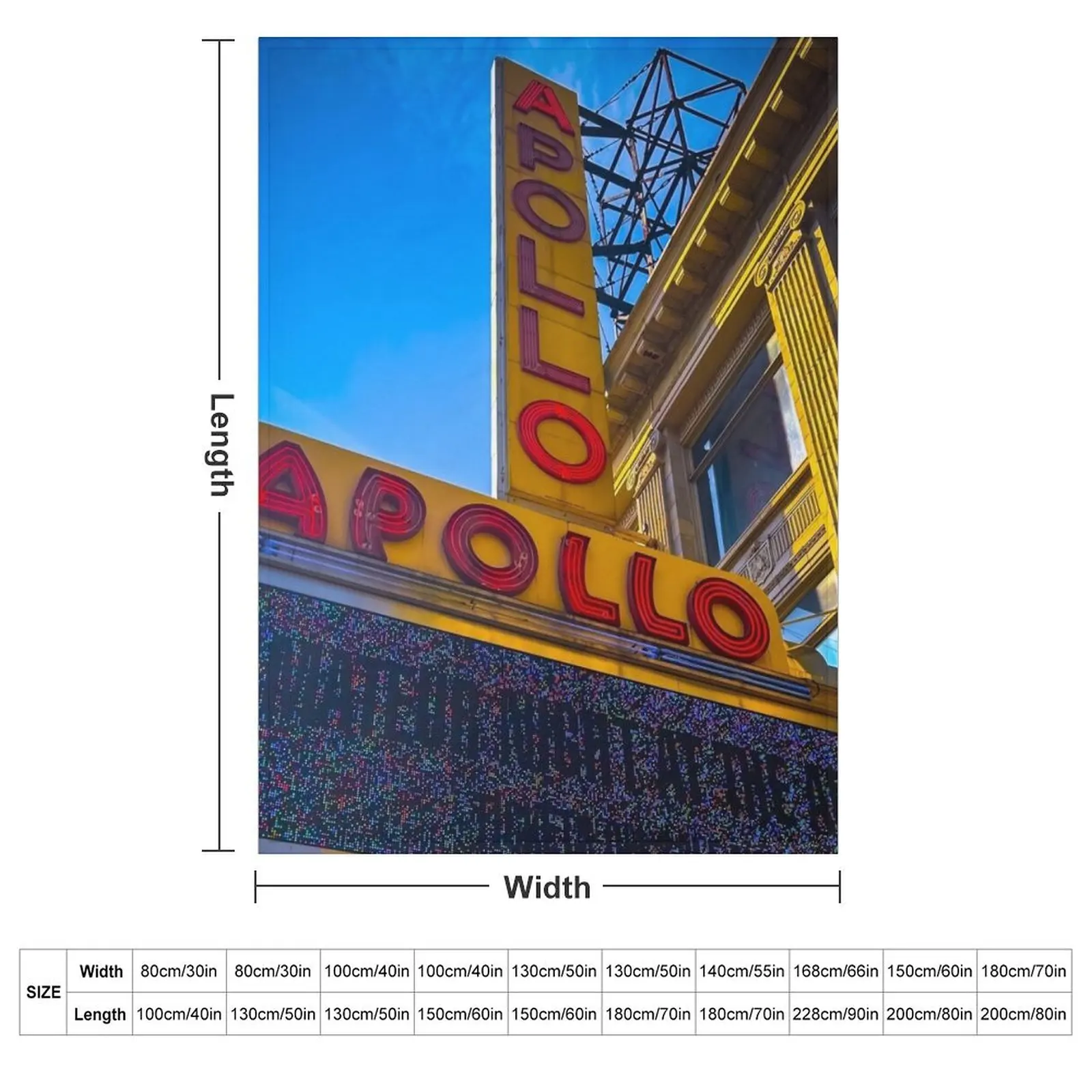 Apollo Theater Harlem Manhattan NYC Throw Blanket couch cozy soft plush fuzzy picnic outdoor blanket