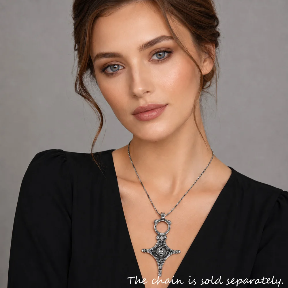 Pendant Lucky Ethno Cross New Vintage 925 Sterling Silver Fine Jewelry Europe Style Bijoux Accessories Gift For Woman & Men