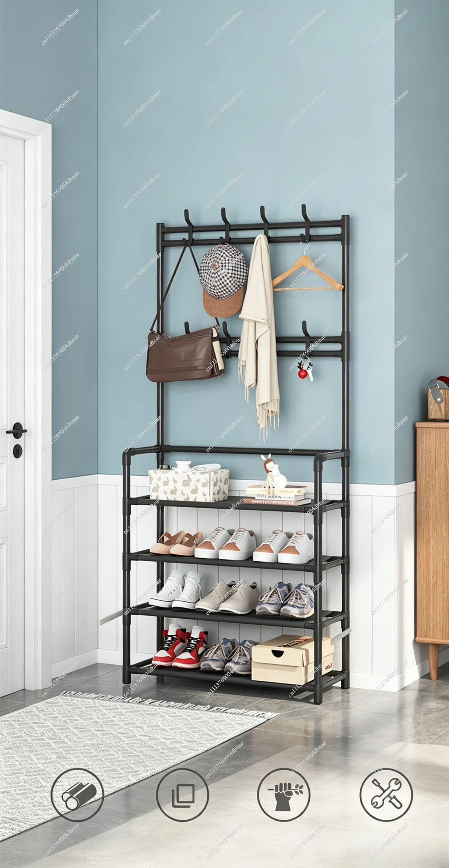 Shoe Multi-ayer Rack DIY Organizer Clothes Storage Load-bearing Organizer Hat Hanger Household Shoes  Multifunctional Shoe Rack