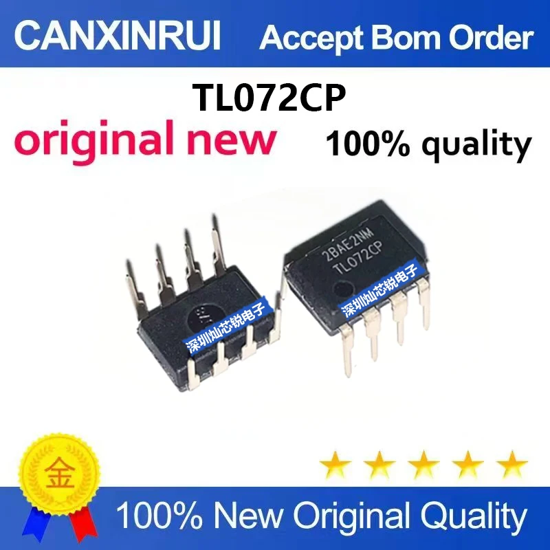 (5-100 Pieces) Brand New Original TL072CP TL072 DIP8 Dual Operational Amplifier IC for Electronics Projects