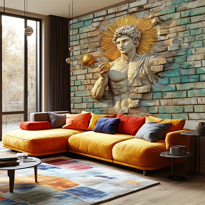 Greek Statue Tapestries Wall Hanging, Home Art Deco Polyester Bedroom Living Room Decorative Tapestries 150x230cm