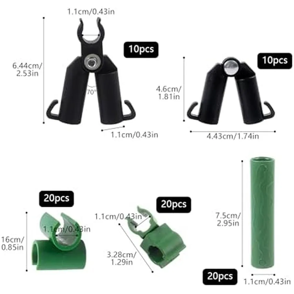 80pc Garden Trellis Connection System Featuring A for type and B for type Clips for Customizable Plant Training and Stability