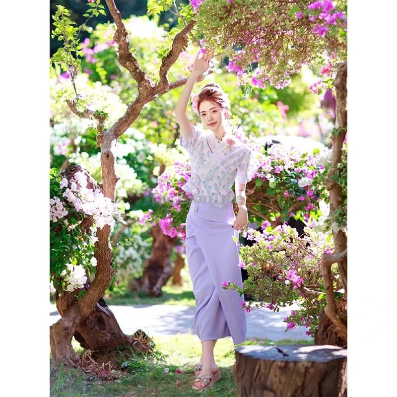 

2025 romantic fairy thailand splashing clothing dai minority wedding festival outfit chinese style travel characteristic wearing