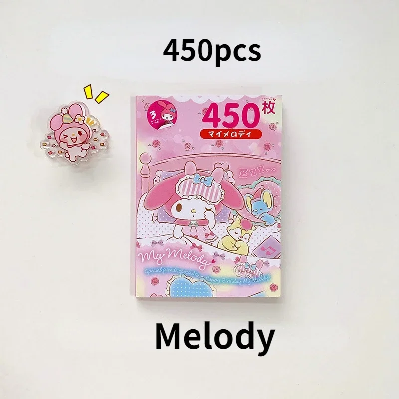 450pcs Cute Cartoon Sanrio Kuromi Cinnamoroll Melody Hello Kitty PomPomPurin Pochacco Sticker Book（See The Video for Details）