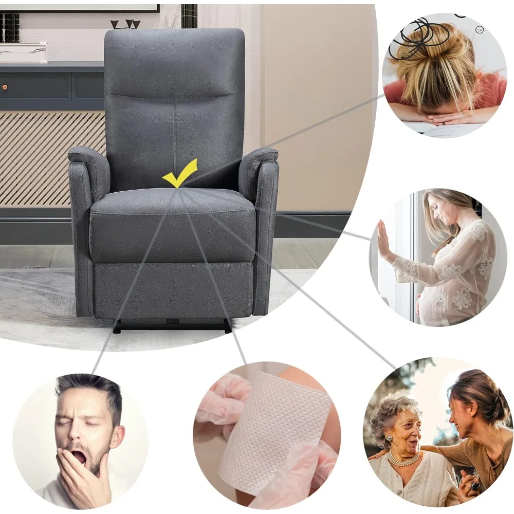 كرسي طاقة كهربائي صغير، كرسي استلقاء من قماش الجلد قابل للتنفس، منافذ USB، جلوس المسرح المنزلي الكهربائي، كراسي #6