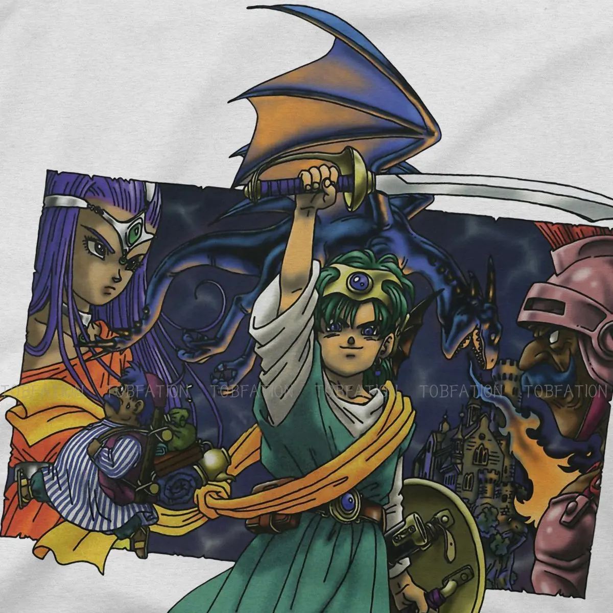 Dragon Quest Chapters of the Chosen T Shirt Harajuku Punk High Quality Tshirt Oversized O-Neck  Men Clothing