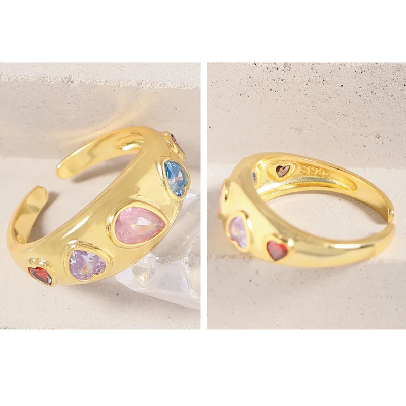 S'STEEL S925 Sterling Silver Zircon Resizable Rings For Women New In Gold Ringe Best Sellers 2023 Products Accessories Jewellery
