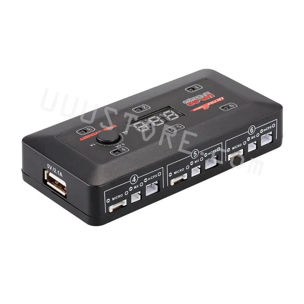 UltraPower UP-S6 3.7V 1S Lipo LiHv 배터리 충전기, MICRO MX mCPX USB 포트, 블레이드 인덕트릭스 RC 레이싱 드론 쿼드콥터용