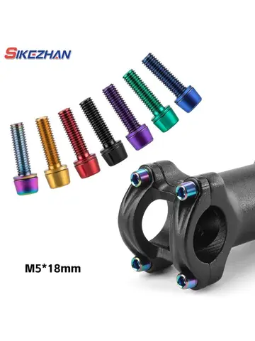 6pcs M5x18mm Bike Stem Screw Alloy Steel Hexagon Screw MTB Road Bicycle Handlebar Stems Bolts Stiffen Bike Parts