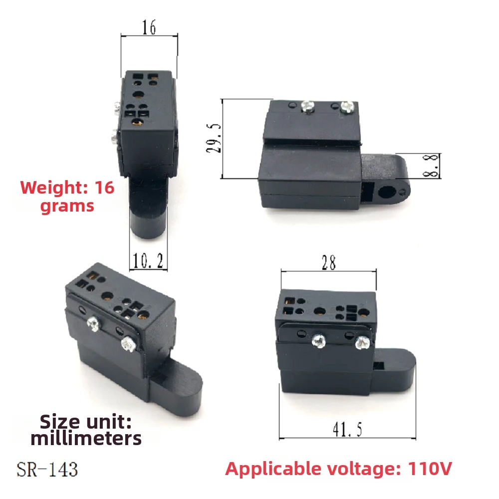 Replacement Foot Switch For Milling Equipment 110V Power Control Plastic Body Copper Terminal Block Safe Wiring Solution