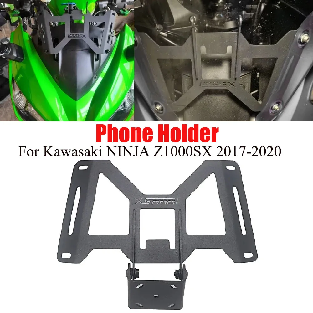 

NEW STYLE Motorcycle Accessories Navigation GPS BracketMobile Plate Stand Adapt Support For Kawasaki NINJA Z1000SX 2017-2020N