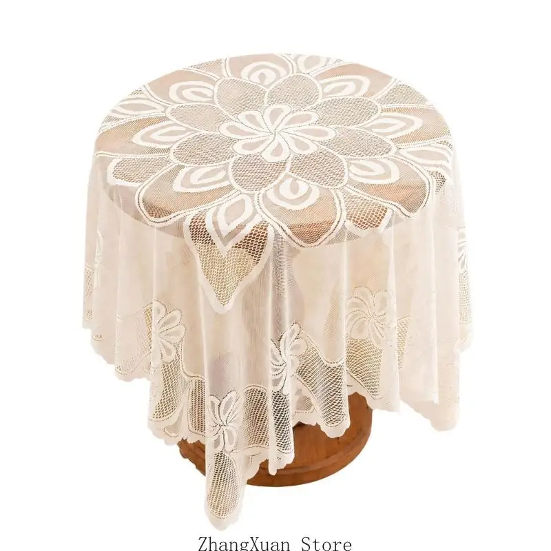 Polyester-Tischdecke mit Blumenmuster für Haushaltstischplatte 3XUF – Detail 7
