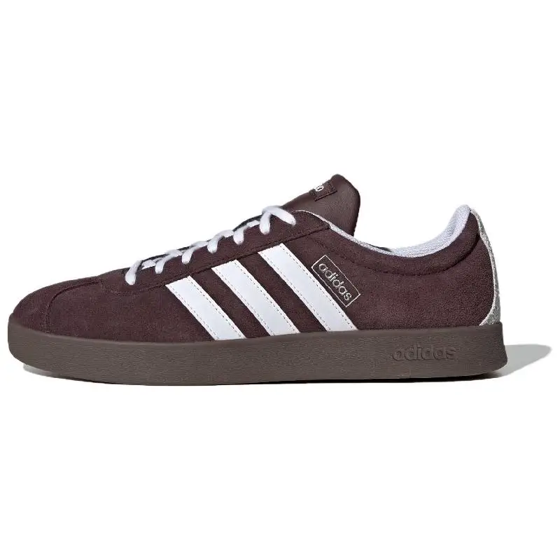 adidas VL Court 2.0 Skateboarding Shoes Unisex Low-top Dark Brown Sneakers shoes JR8318