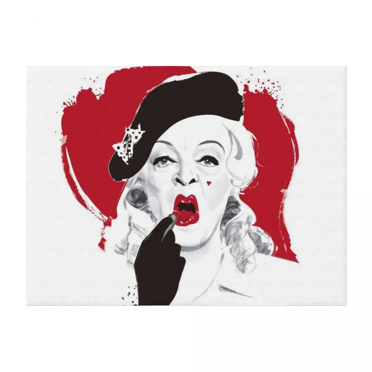 

Baby Jane lipstick Throw Blanket Bed Fashionable For Sofa Thin Retros Bed linens Blankets