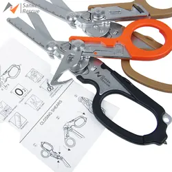 Sanke Rescue Trauma Shears Emergency Scissors Tool Stainless Steel Foldable Trauma Shears with Strap Cutter Glass Breaker EDC