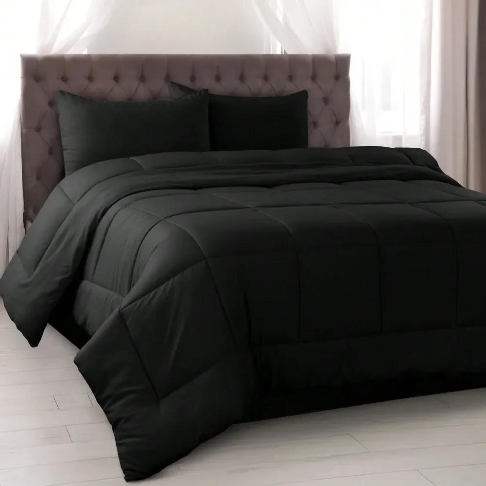 

Комплект постельного белья Lux Decor Collection: легкое микрофибровое одеяло с плюшевой текстурой, роскошный дизайн, всесезонное тепло, элегантное постельное белье.