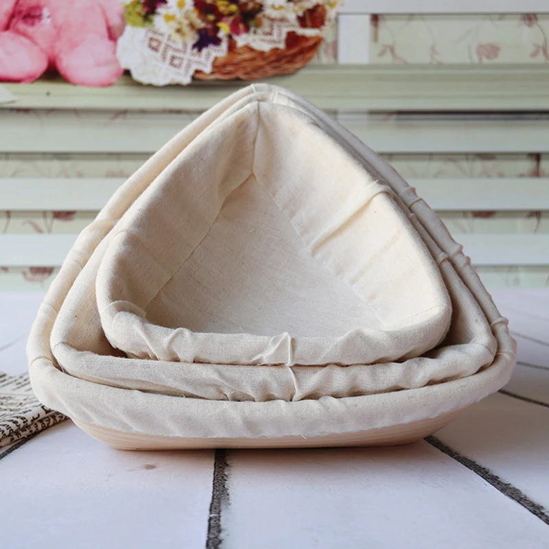 Natural Rattan Banneton Bread Proofing Basket with Linen Cloth Liner Sourdough Dough Fermentation Basket Bread Baking Tools - view 5