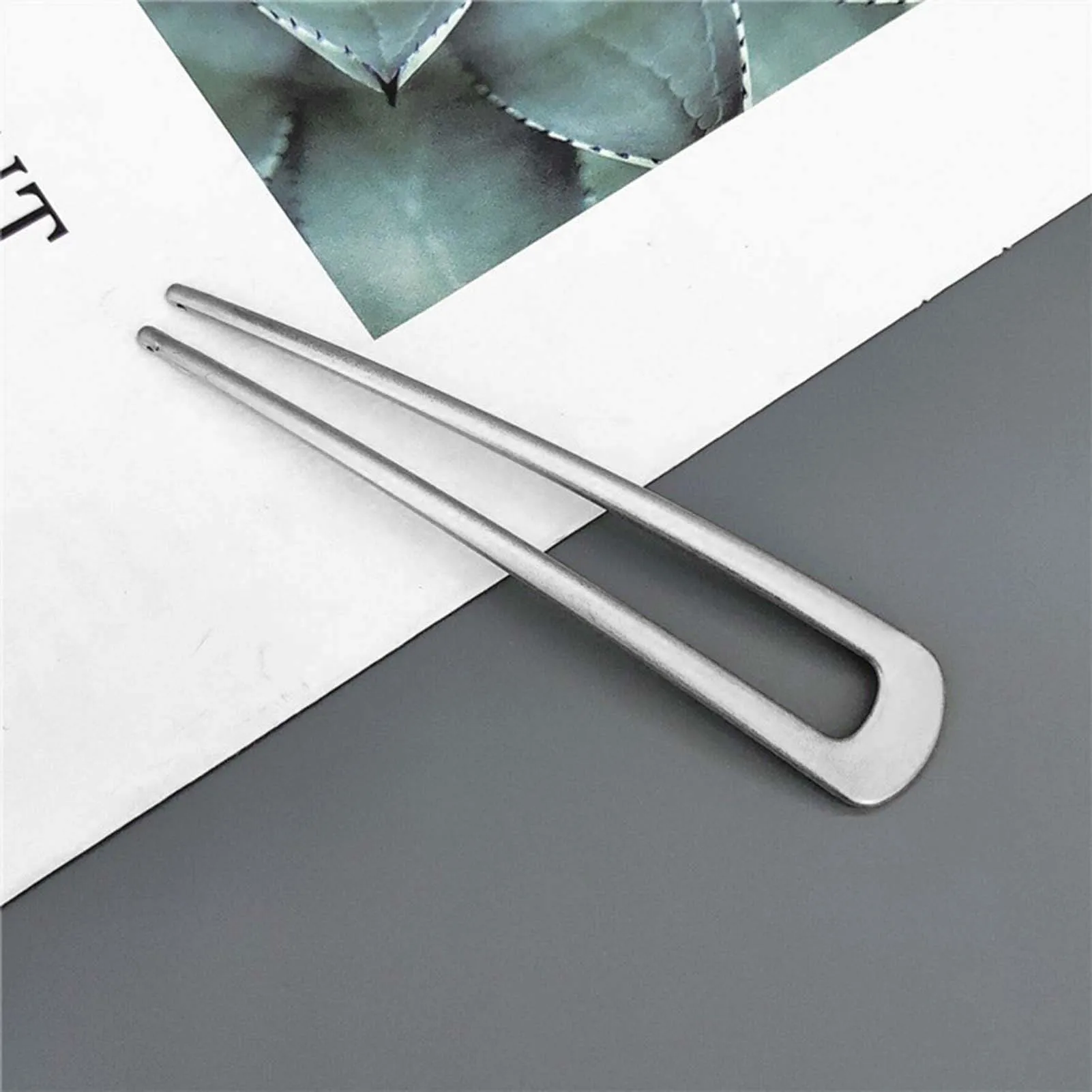 French U Shaped Hair Pins Vintage Metal Hair Forks Sticks for Women Thick Hair Styling Accessories Gold Silver Color Bun Tool view 3