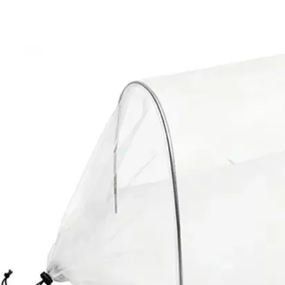 

4ft Garden Bed Tunnel Net With 6 Stakes White Polyester Mesh Plant Protector Cover For Vegetable Strawberry Herb Greenhouse