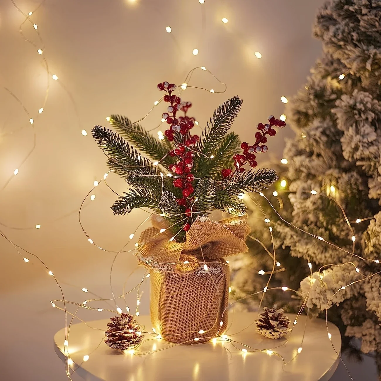 Star USB Fairy String Lights | 66FT 200LED, 33Ft 100 LED | Sliver Wire, Copper Wire | 4 Colors Changing, 8 Lighting Modes, Remot