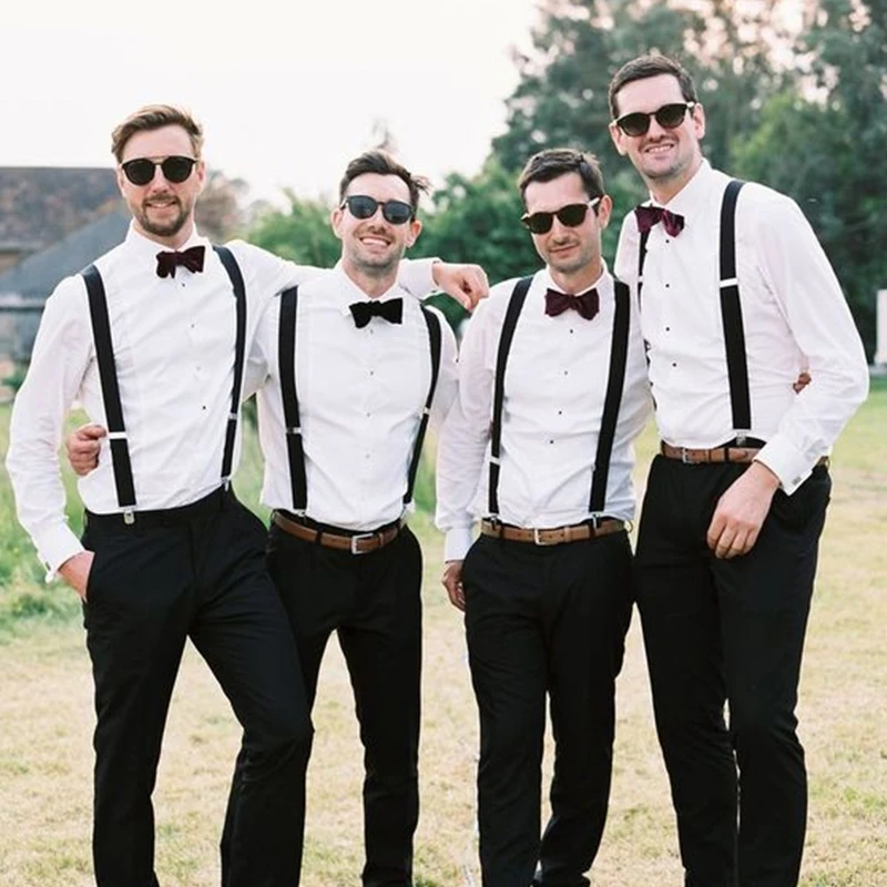 สายเอี๊ยมยางยืดแบบปรับได้แบบ unisex – รูปตัว Y กว้าง 1 นิ้วพร้อมคลิปโลหะที่แข็งแกร่ง อุปกรณ์ตกแต่งตัวของผู้ชายทุกวัน