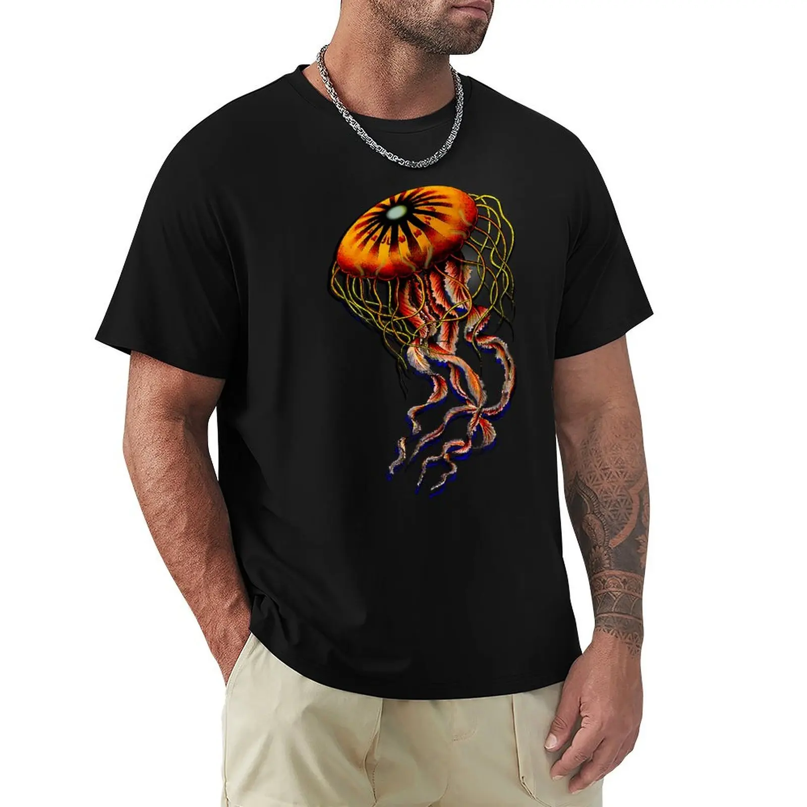 

Jellyfish T-Shirt Funny t-shirts sweat t shirts for men cotton