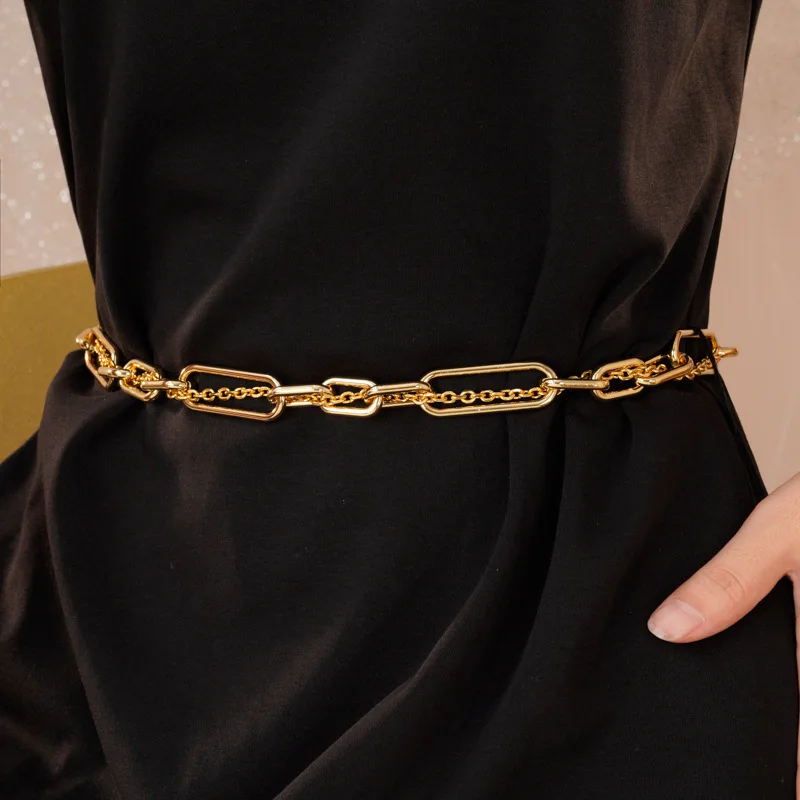 

Unique Design Waist Chain Ins Style Belt Dress Decorative Metal Chain Women's Waist Chain Non-fading Designer Belt High Quality