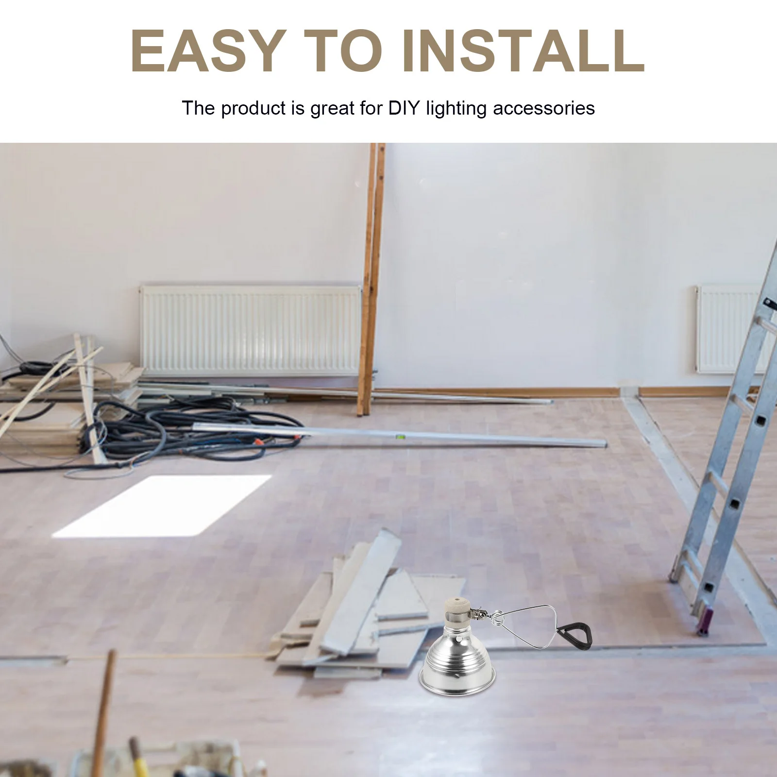 

Metal Lamp Reflector Clip Adapter for Lampshade Holder Stable Fit DIY Lighting Fixture Round Light Reflector for Home Decor