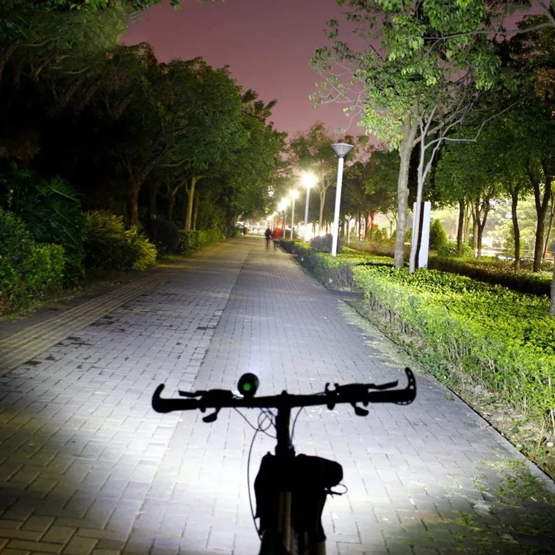 LED Bicycle Light Battery Power Display Energy Saving MTB Mountain Road Bike Front Lamp Flashlight Cycling Equipment Bike Light