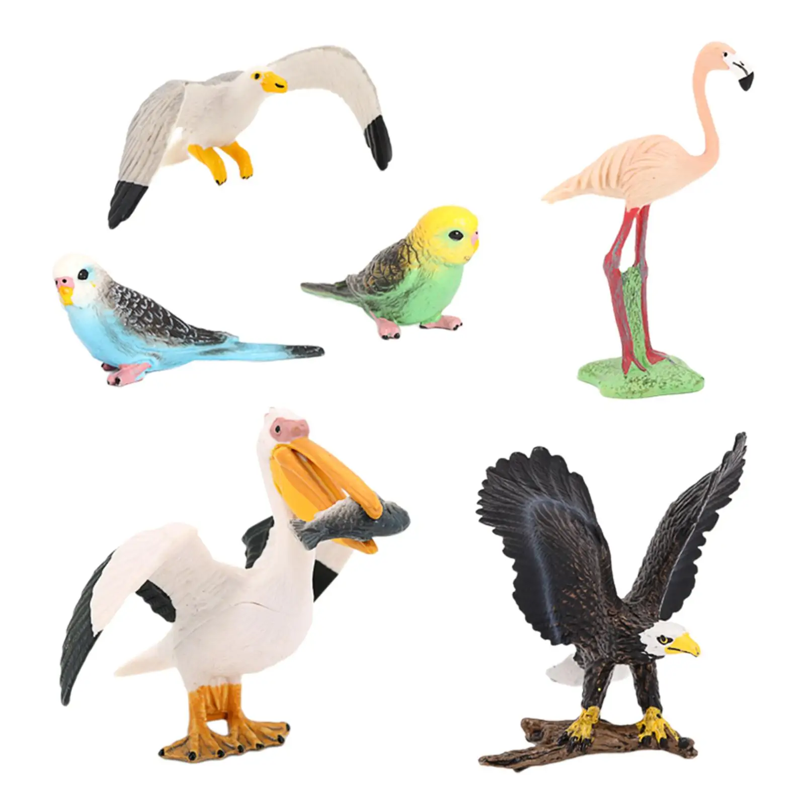 5 Pieces Mini Birds Animal Models, Party Favors Supplies, Eduactional Toy for