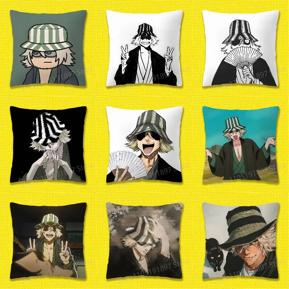 

Kisuke Urahara B-Bleach Throw Pillow Case For 55x55cm 40x40cm 45x45cm 50x50cm 30x30cm Square Office Pillowship Cover