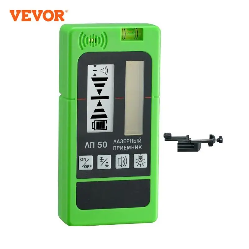 VEVOR Laser Receiver for Laser Level 197 ft Working Range Green Laser and Red Beam Detector for Pulsing Line Lasers