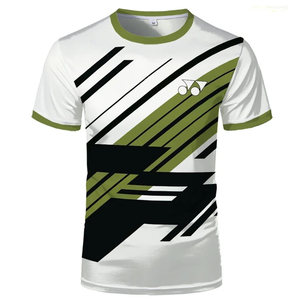 YY Logo Badminton Clothing T Shirt Men Quick Dry Tennis Sports Jerseys T-shirt Breathable Short Sleeve Padel Training Uniform