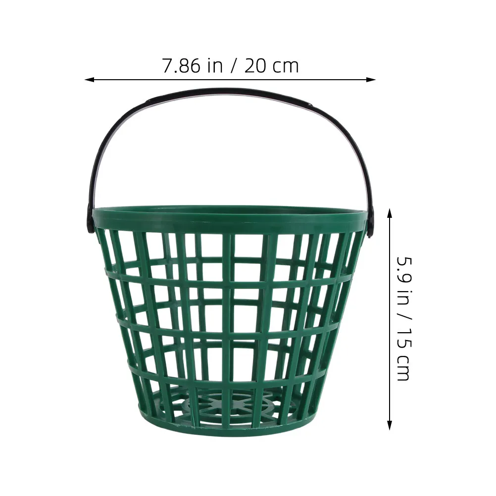 Golf Ball Basket 2 Pack Portable Large Capacity Storage Bucket for Practice Range Yard Accessories