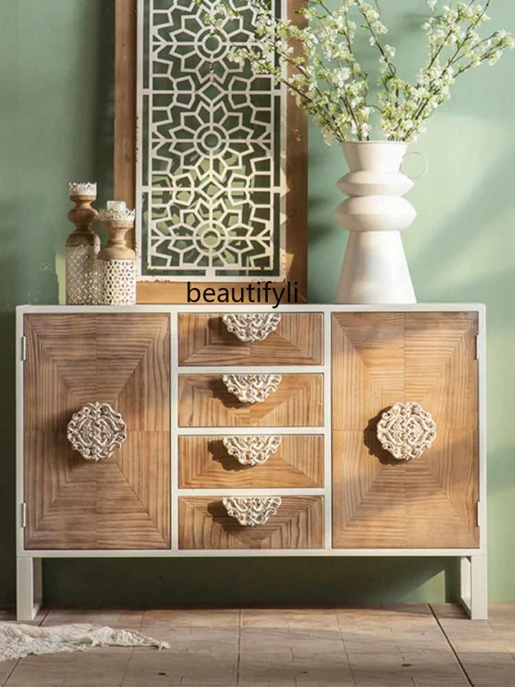 American Modern Decorative Shoe Cabinet Console Tables Southeast Asia Locker Home High Foot Entrance Cabinet furniture