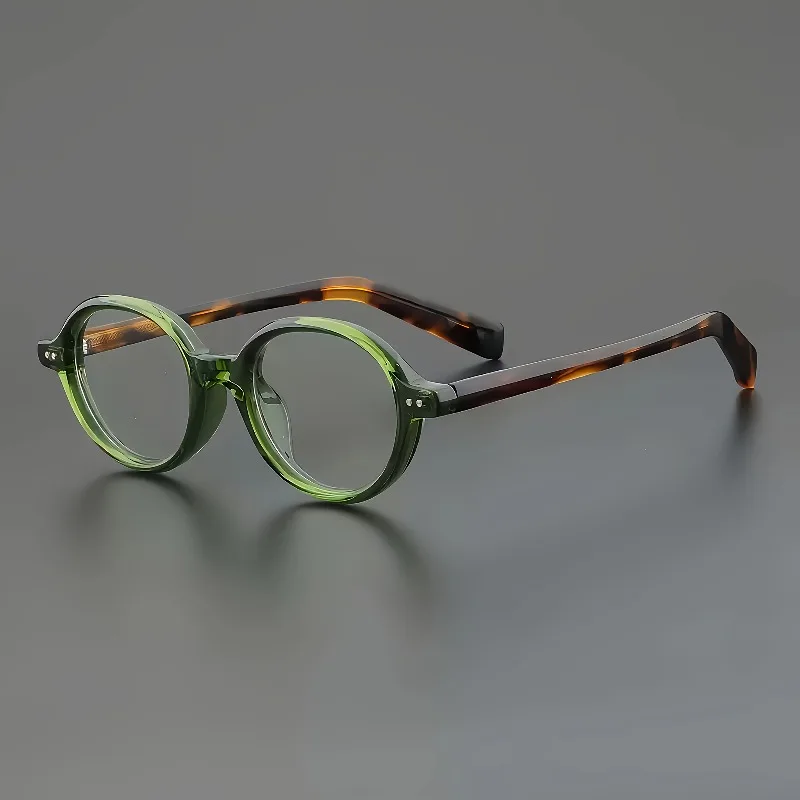 Ovale Kleine Brillengestelle für Damen, Flache Hellblaue Lichtfilternde Brillen im Retro-Stil, Modische Sehhilfen