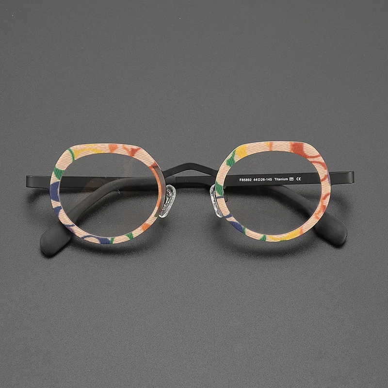 High quality frosted ultralight titanium myopia glasses frame retro cat eye oval niche literary fashion Harajuku optical glasses