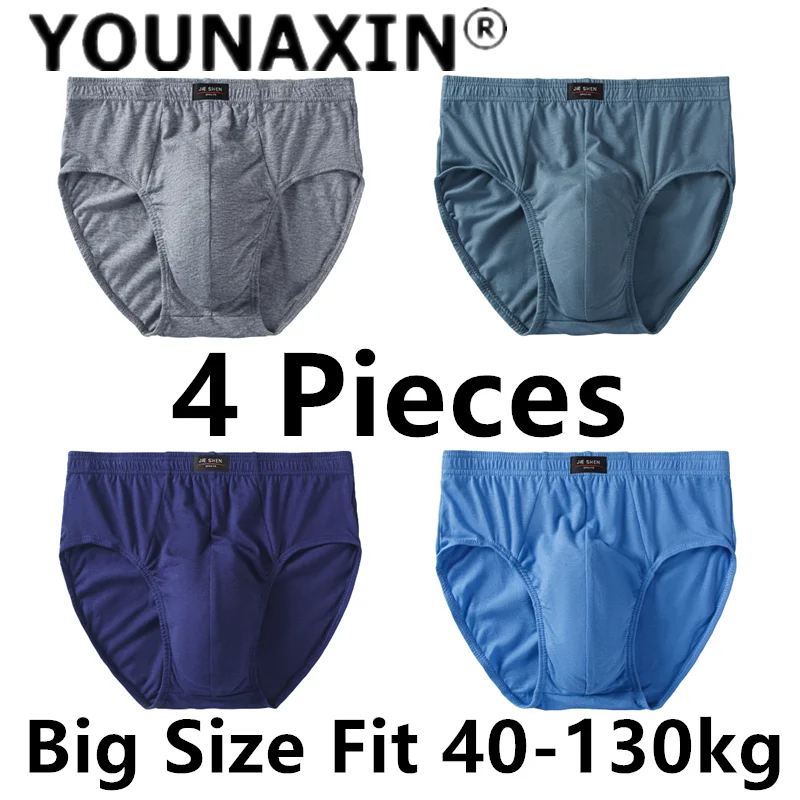 

4 Pack Men's Big Size Cotton Underwear Briefs Knickers Hight Waist Panties Shorts Underpants Boy Undies 3XL 4XL 5XL 6XL 7XL 8XL