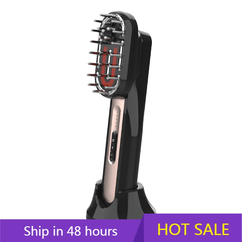 

YTYIN Electric Massage Comb Scalp Care Instrument Color Light Micro-Current Beauty Instrument Red Hair Removable Scalp Applicato