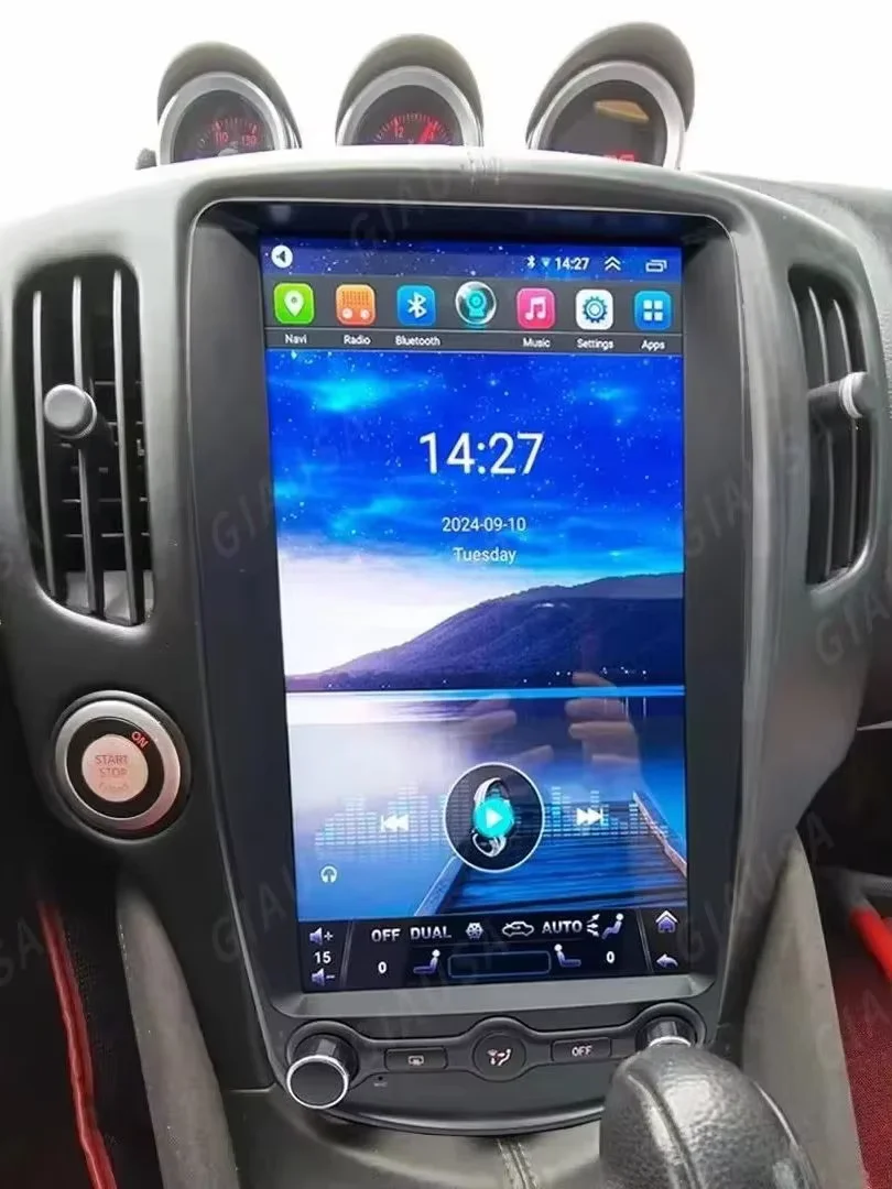 13.8 "أندرويد 14 شاشة تعمل باللمس لنيسان 370Z Z34 2008 2009 -2019 سيارة مشغل وسائط متعددة استقبال ستيريو راديو رئيس وحدة CarPlay