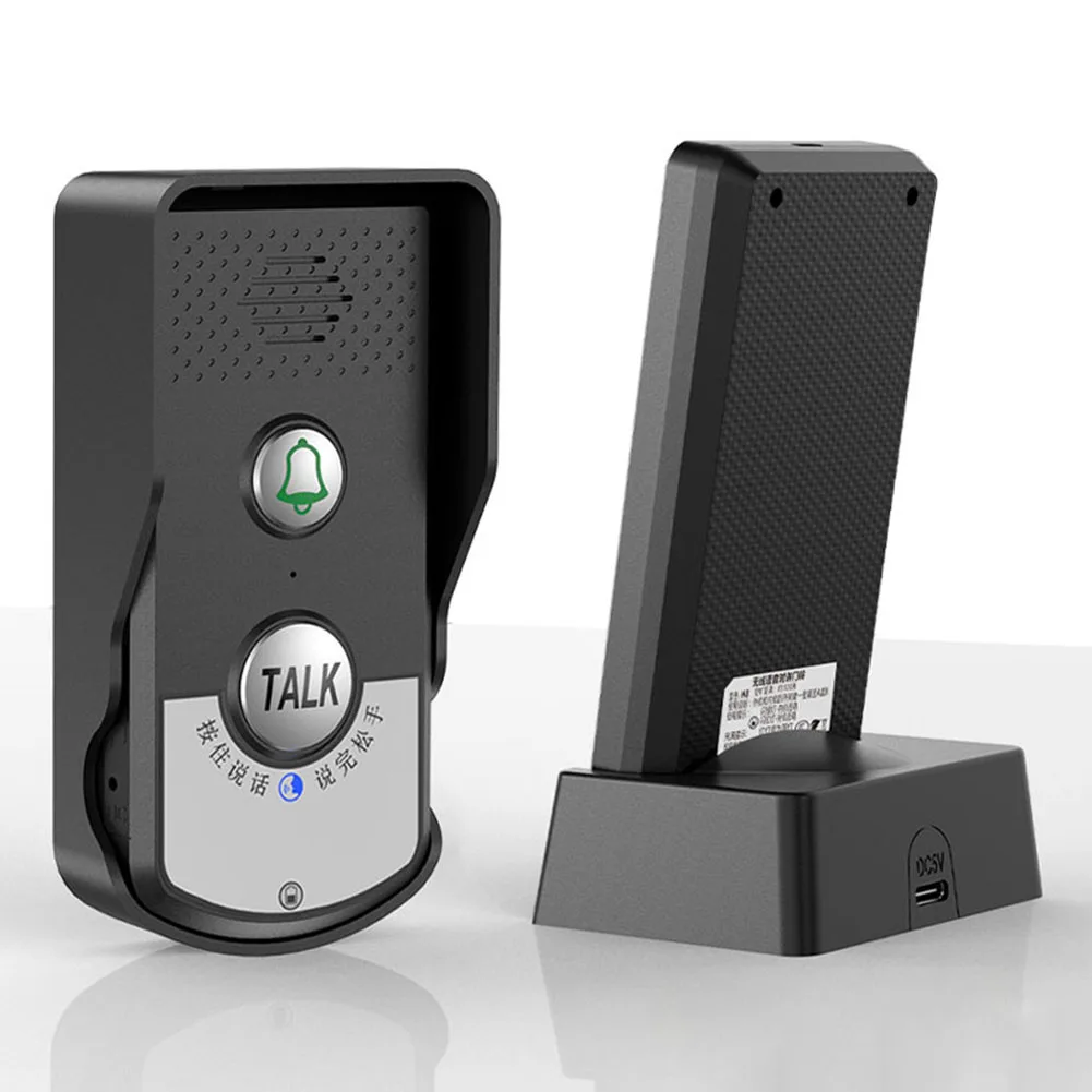 Unità di sistema campanello intercomunicador wireless ABS citofono vocale a 2 vie per campanello per porta di chiamata per hotel ospedaliero domestico