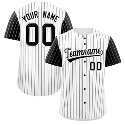 Personalzied Baseball Jersey Pinstripe Printed Team Name Number Sport T-Shirt for Men/Boy Outfits Jersey