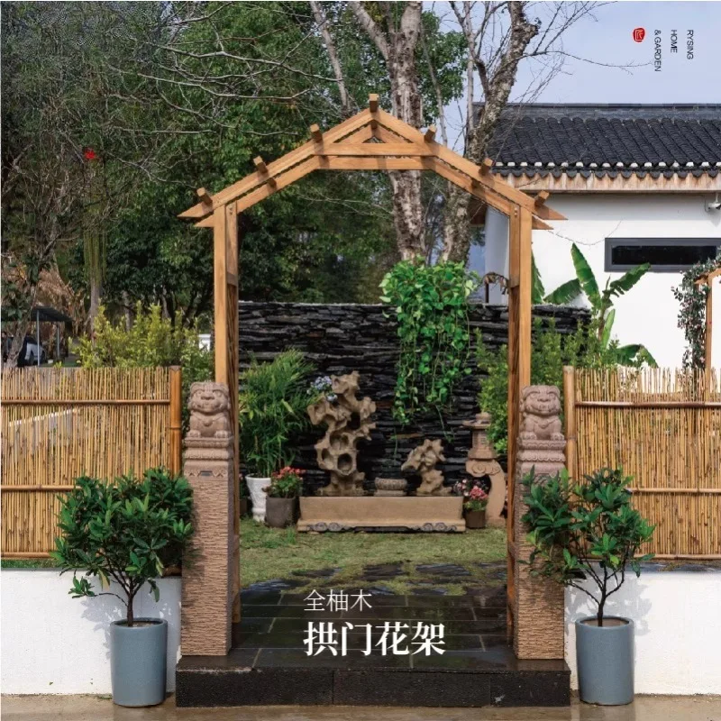 

Садовая подставка для ландшафтного дизайна, уличная арка из тикового дерева, подставка для цветов, садовая подставка для виноградной лозы, небольшая подставка для винограда