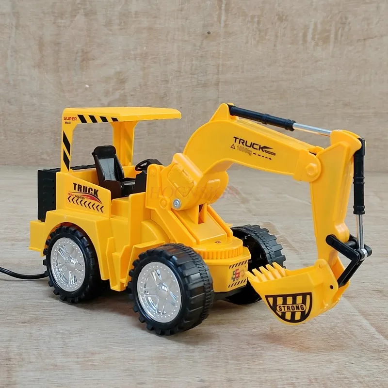 rc car New Large Wire Electric Remote Control Car Toy Truck Excavator Model Present Environmental Ready-to-go Plastic Controller